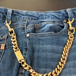 Dolce and gabbana gold chain waist belt